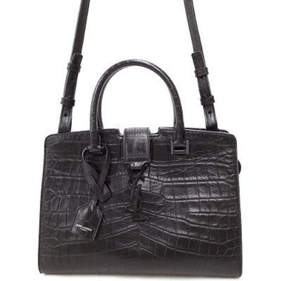 SAINT LAURENT PARIS Crocodile Monogram Cabas Bag - Picture 1 of 5